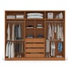 Guarda-Roupa Casal Valência 6 Portas 4 Gavetas Freijó/Creme - Politorno