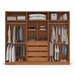 Guarda-Roupa Casal Valência 6 Portas 4 Gavetas Freijó/Creme - Politorno