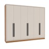 Guarda-Roupa Casal Valência 6 Portas 4 Gavetas Freijó/Creme - Politorno