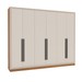 Guarda-Roupa Casal Valência 6 Portas 4 Gavetas Freijó/Creme - Politorno