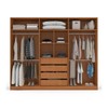 Guarda-Roupa Casal Valência 6 Portas 4 Gavetas Freijó/Cinza - Politorno
