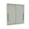Guarda-Roupa Casal Valência 2 Portas 2 Gavetas Branco/Verde - Politorno