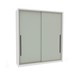 Guarda-Roupa Casal Valência 2 Portas 2 Gavetas Branco/Verde - Politorno