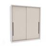 Guarda-Roupa Casal Valência 2 Portas 2 Gavetas Branco/Creme - Politorno