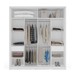 Guarda-Roupa Casal Valência 2 Portas 2 Gavetas Branco/Cinza - Politorno