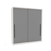 Guarda-Roupa Casal Valência 2 Portas 2 Gavetas Branco/Cinza - Politorno