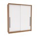 Guarda-Roupa Casal Valência 2 Portas 2 Gavetas Freijó/Branco - Politorno