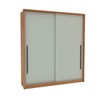 Guarda-Roupa Casal Valência 2 Portas 2 Gavetas Freijó/Verde - Politorno