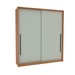 Guarda-Roupa Casal Valência 2 Portas 2 Gavetas Freijó/Verde - Politorno