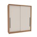 Guarda-Roupa Casal Valência 2 Portas 2 Gavetas Freijó/Creme - Politorno