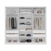 Guarda-Roupa Casal Valência 3 Portas 4 Gavetas Branco - Politorno