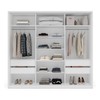 Guarda-Roupa Casal Valência 3 Portas 4 Gavetas Branco/Verde - Politorno