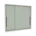Guarda-Roupa Casal Valência 3 Portas 4 Gavetas Branco/Verde - Politorno