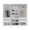 Guarda-Roupa Casal Valência 3 Portas 4 Gavetas Branco/Creme - Politorno