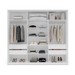Guarda-Roupa Casal Valência 3 Portas 4 Gavetas Branco/Creme - Politorno