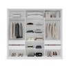 Guarda-Roupa Casal Valência 3 Portas 4 Gavetas Branco/Cinza - Politorno