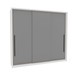 Guarda-Roupa Casal Valência 3 Portas 4 Gavetas Branco/Cinza - Politorno