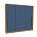 Guarda-Roupa Casal Valência 3 Portas 4 Gavetas Freijó/Azul - Politorno