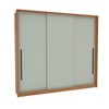 Guarda-Roupa Casal Valência 3 Portas 4 Gavetas Freijó/Verde - Politorno