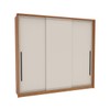 Guarda-Roupa Casal Valência 3 Portas 4 Gavetas Freijó/Creme - Politorno