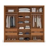 Guarda-Roupa Casal Valência 3 Portas 4 Gavetas Freijó/Cinza - Politorno