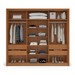 Guarda-Roupa Casal Valência 3 Portas 4 Gavetas Freijó/Cinza - Politorno