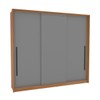 Guarda-Roupa Casal Valência 3 Portas 4 Gavetas Freijó/Cinza - Politorno