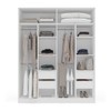 Guarda-Roupa Casal Valência 4 Portas 4 Gavetas com Espelho Branco/Verde - Politorno