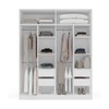 Guarda-Roupa Casal Valência 4 Portas 4 Gavetas com Espelho Branco/Creme - Politorno