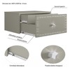 Mesa de Cabeceira Suspensa Strass 2 Gavetas Off White - Olivar Móveis