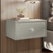 Mesa de Cabeceira Suspensa Strass 2 Gavetas Off White - Olivar Móveis
