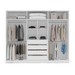 Guarda-Roupa Valência 6 Portas 4 Gavetas com Espelho Branco/Cinza - Politorno