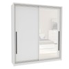 Guarda-Roupa Casal Valência 2 Portas 2 Gavetas com Espelho Branco - Politorno
