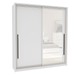 Guarda-Roupa Casal Valência 2 Portas 2 Gavetas com Espelho Branco - Politorno