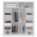 Guarda-Roupa Casal Valência 2 Portas 2 Gavetas com Espelho Branco - Politorno