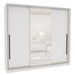 Guarda-Roupa Casal Valência 3 Portas 4 Gavetas com Espelho Branco - Politorno
