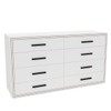 Cômoda Valência 8 Gavetas Branco - Politorno