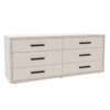 Cômoda Valência 6 Gavetas Branco/Creme - Politorno