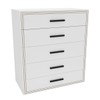 Cômoda Valência 5 Gavetas Branco - Politorno