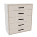 Cômoda Valência 5 Gavetas Branco/Creme - Politorno