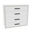 Cômoda Valência 4 Gavetas Branco - Politorno