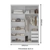 Guarda-Roupa Casal Sevilha 2 Portas 3 Gavetas Branco - Manbel