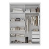 Guarda-Roupa Casal Sevilha 2 Portas 3 Gavetas Branco - Manbel