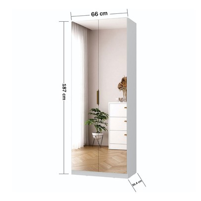 Sapateira Sublime 2 Portas com Espelho 100% Mdf Linho - Mambel