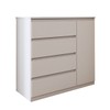 Cômoda Luna 1 Porta 4 Gavetas Branco Neve - Panorama Móveis