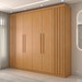 Guarda-Roupa Casal Rúbeo 6 Portas 3 Gavetas Ripado Cinamomo Estrutura Premium 15mm - Panorama Móveis