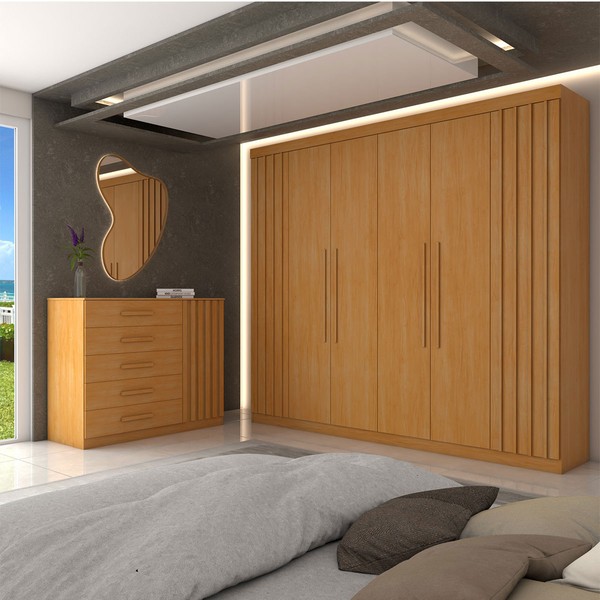 Guarda-Roupa Casal Astoria 7 Portas 8 Gavetas Cinamomo - Panorama Móveis