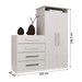 Cômoda Geórgia 2 Portas 4 Gavetas Branco - Pnr Móveis