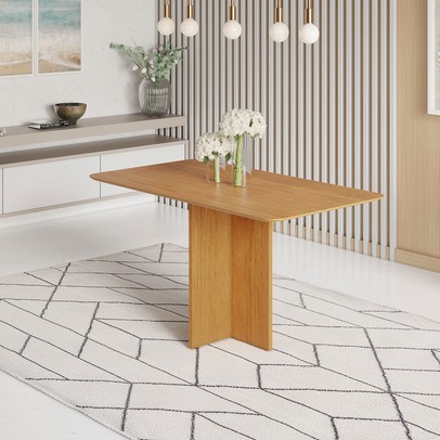 Mesa de Madeira Madrid 120 Cm Cinamomo - Pnr Móveis