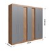 Guarda-Roupa Casal Milão 7 Portas 2 Gavetas Freijó/Cinza - Irm Móveis